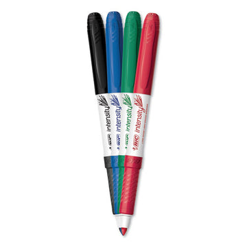 BIC® Intensity Low Odor Fine Point Dry Erase Marker, Fine Bullet Tip, Assorted Colors, 4-set freeshipping - TVN Wholesale